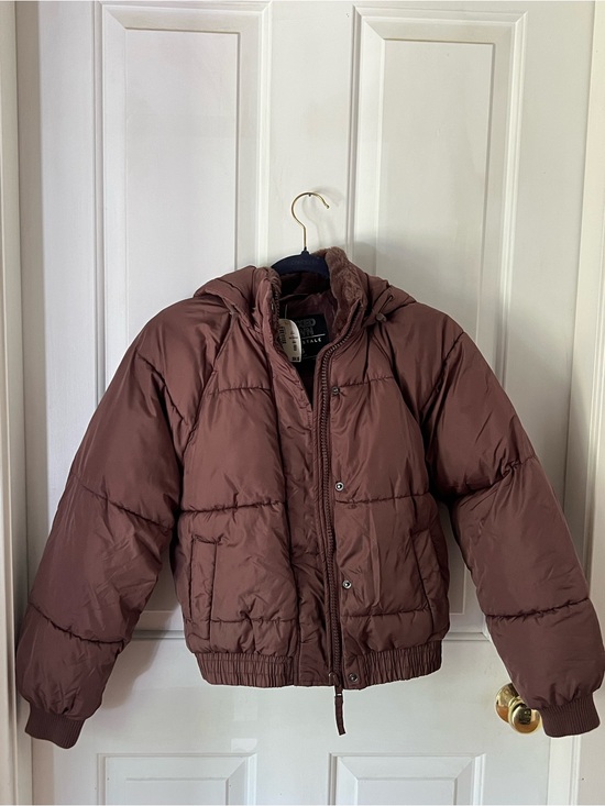 Aeropostale Jackets & Blazers - Aeropostale Women's Hooded Puffer Jacket - Mauve Brown